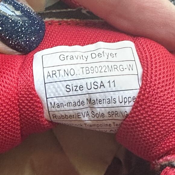GDefy Gravity Defyer Athletic Sneakers Men\'s Size 11 Red Grey
